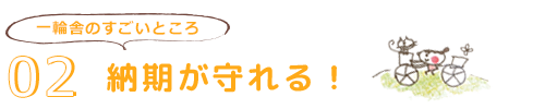 納期が守れる!
